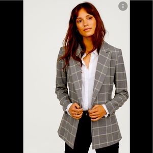 H&M Women’s Double Breasted Checkered Blazer Size 2